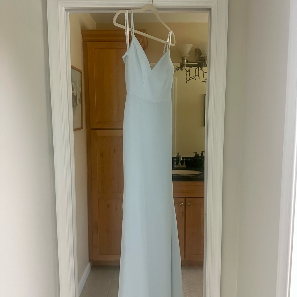 Hayley Paige Occasions Sky Blue Gown